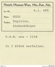 Etiketten zu Gold (NHMW-MIN-Ai685)